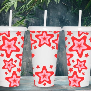 Celestial Stars Starbucks Cup Wrap Svg, Boho Trendy 24oz Venti Cold Cup Tumbler Full Wrap Svg files for Cricut, Instant Download