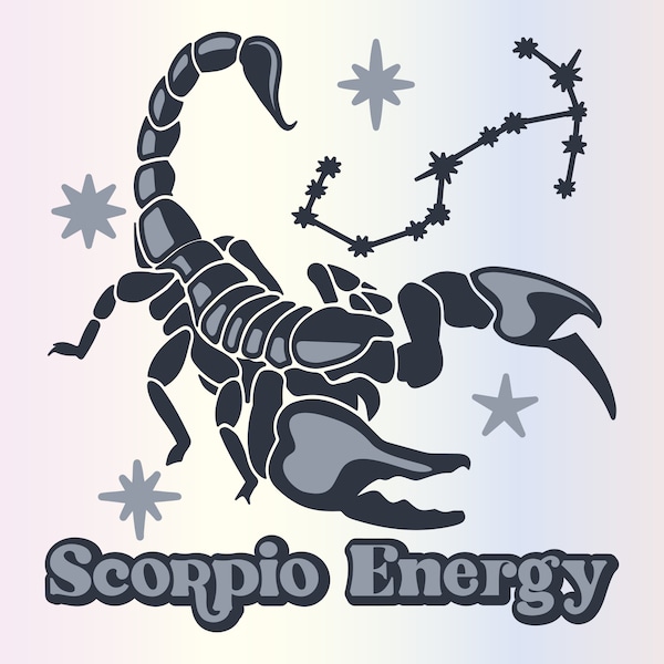 Scorpio Energy Svg files for Cricut, Scorpio Zodiac svg for shirts, Constellation Celestial Svg, Sublimation Png Clipart, Instant Download