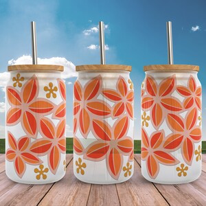 Summer Floral SVG Libbey Glass Wrap Svg, Boho Retro Spring Flower SVG ...