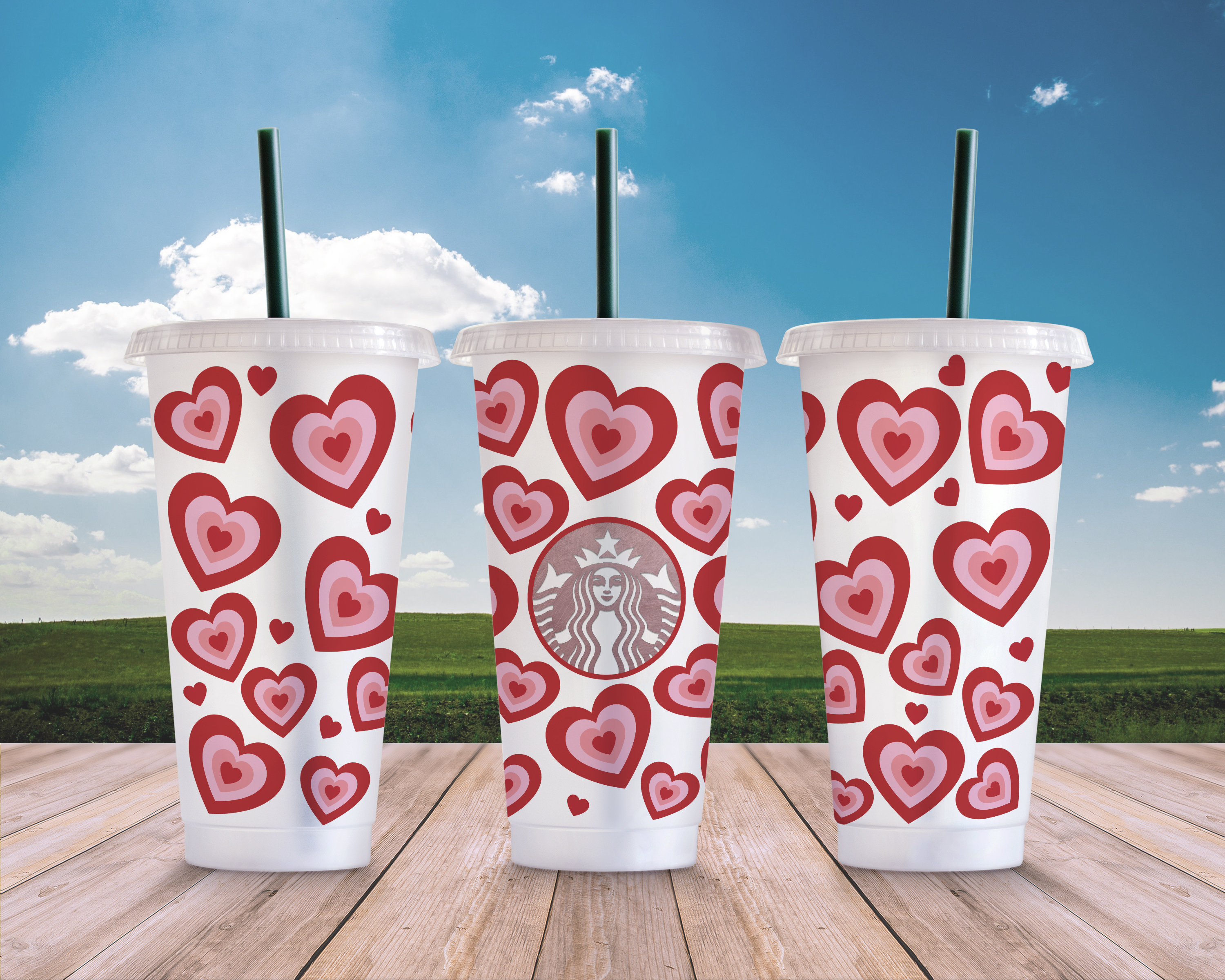 Louis Vuitton  lv Starbucks cold Cup SVG Full wrap, 24 oz