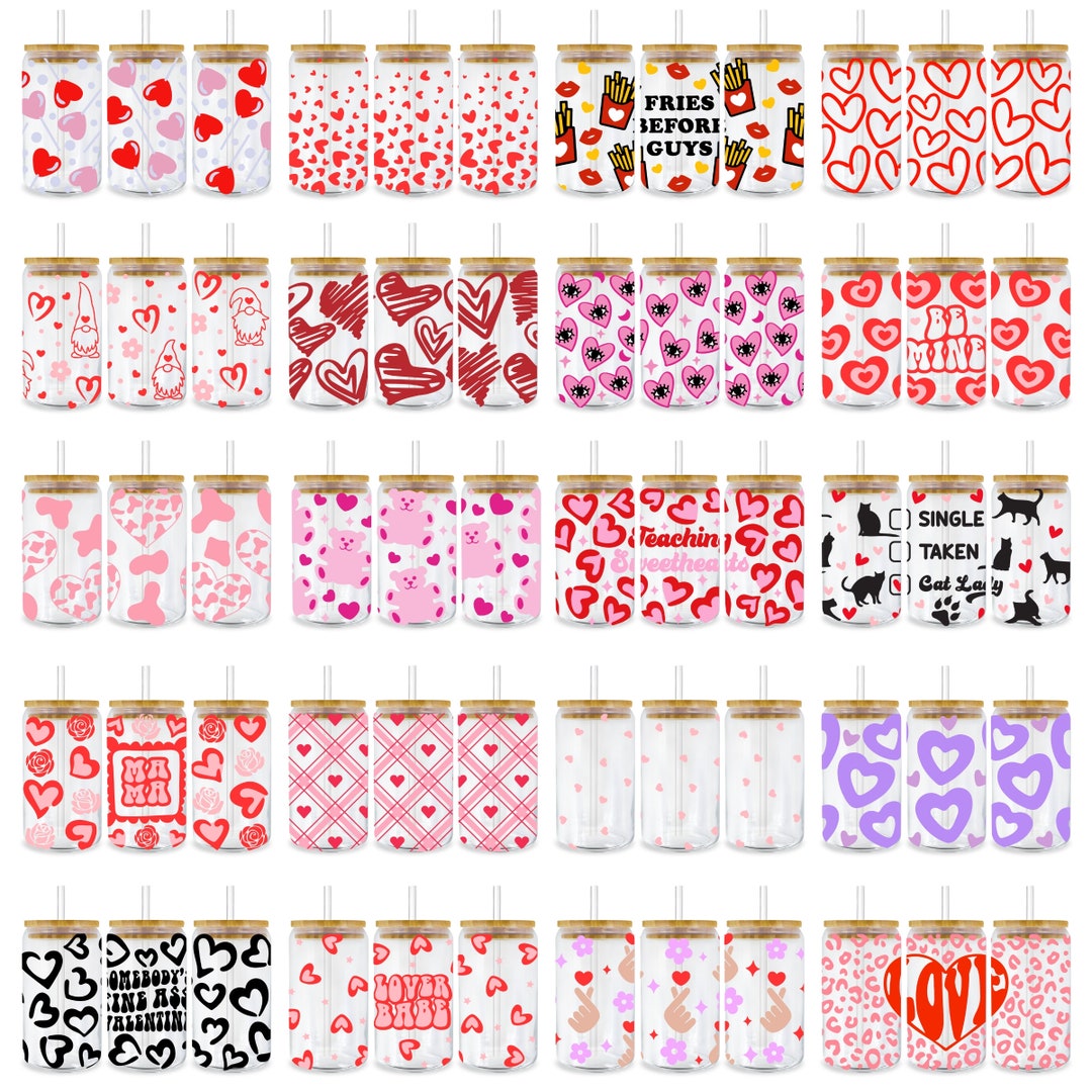 Valentines Day Svg Libbey Glass Can Wrap Svg Bundle, Funny Candy Heart ...