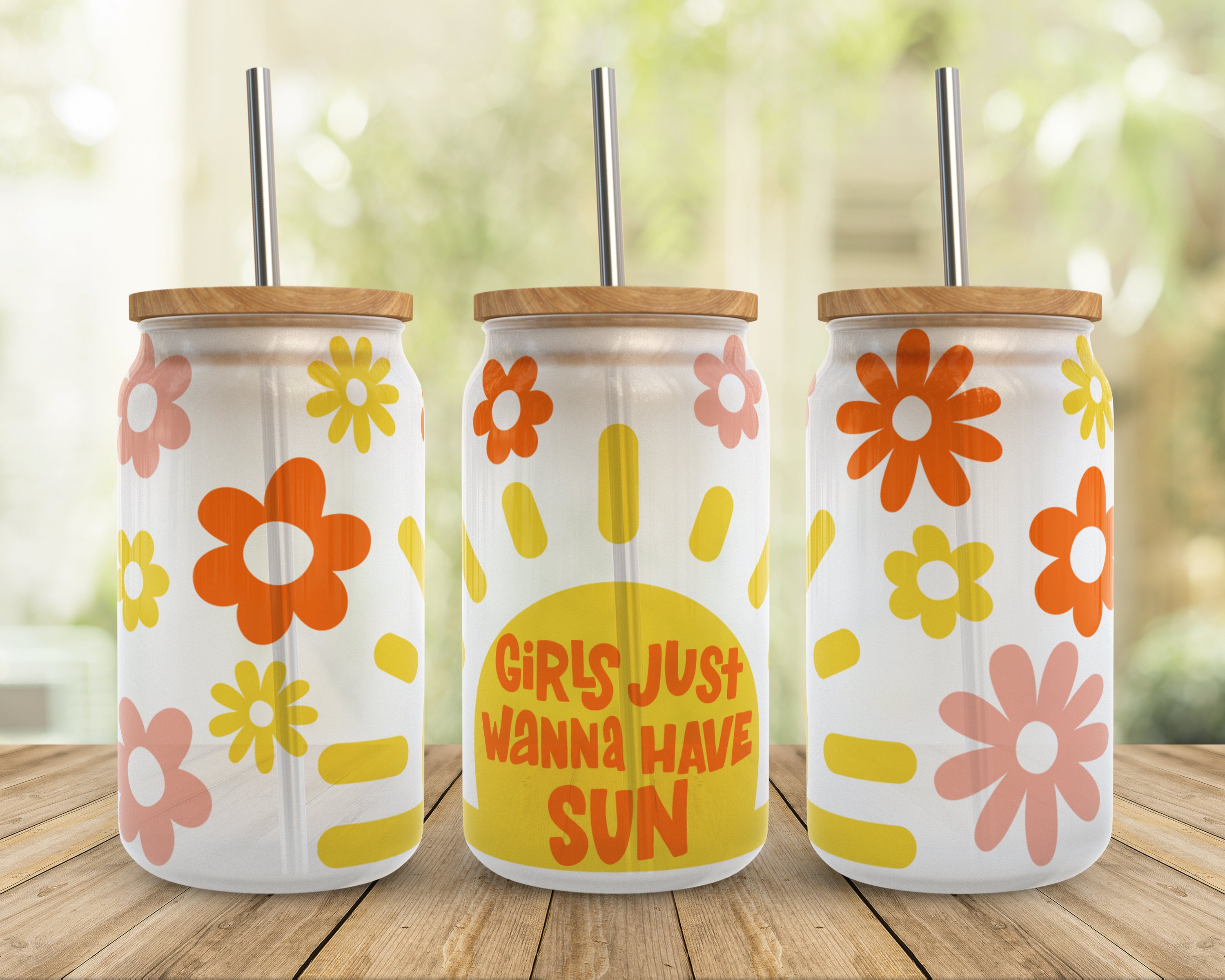 Retro Groovy Summer Svg Libbey Glass Can Wrap Svg Bundle, Boho Hippie ...