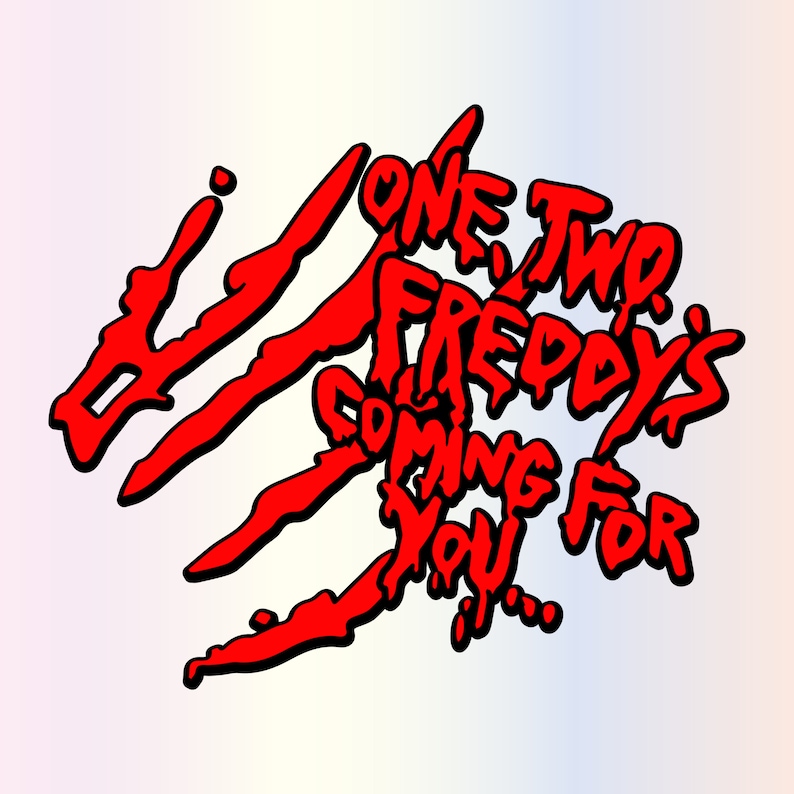 Freddy Krueger SVG: Horrorfilm Alptraum, Halloween Shirt Design (Digitaler Download) Bild 1