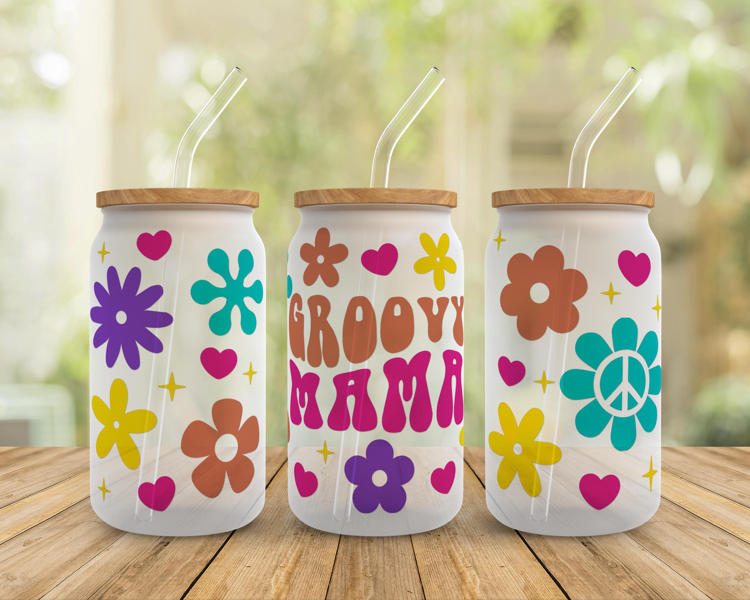 Groovy Mama SVG Libbey Glass Wrap Svg, Summer Boho Mothers Day Mom Life ...