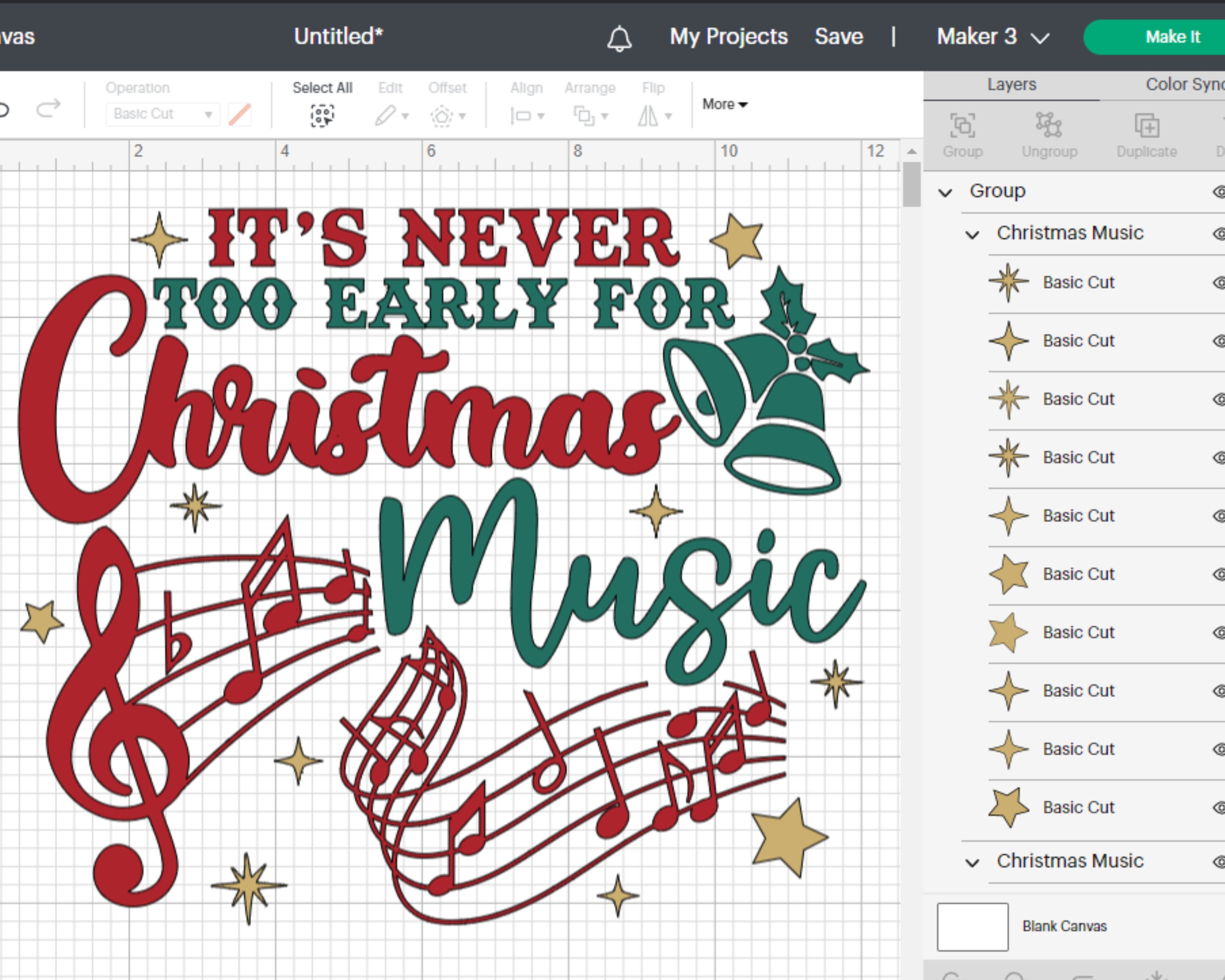 Retro Christmas Music Svg Files for Cricut, Farmhouse Holiday Merry ...