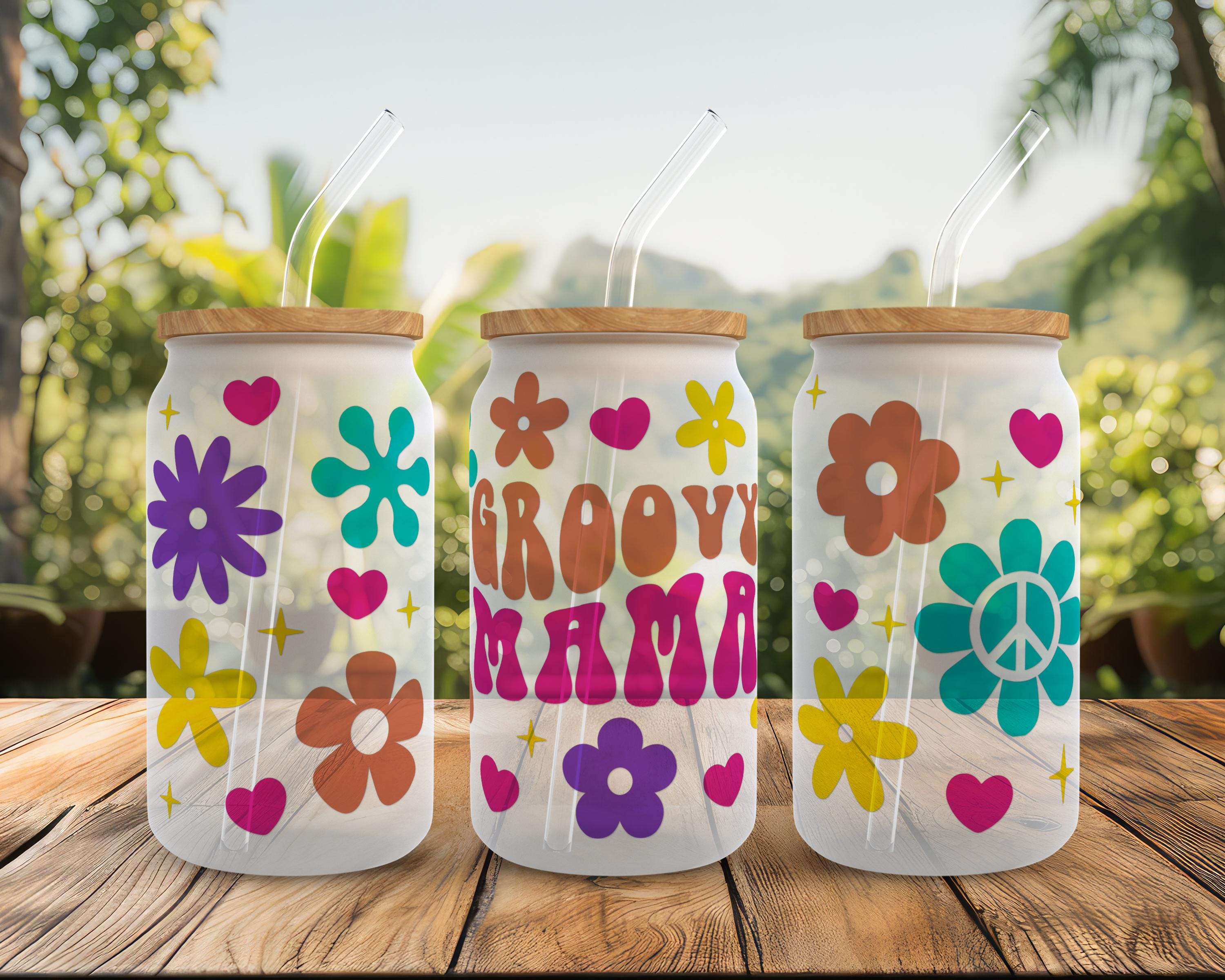 Groovy Mama SVG Libbey Glass Wrap Svg, Summer Boho Mothers Day Mom Life ...