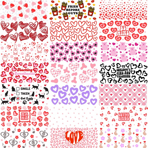 Valentines Day Svg Libbey Glass Can Wrap Svg Bundle, Funny Candy Heart Love XOXO 16 oz Libby Beer Can Full Wrap Cup svg files for Cricut Png