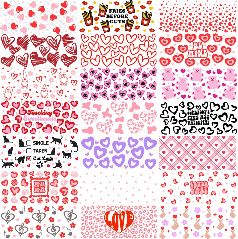 Valentines Day Svg Libbey Glass Can Wrap Svg Bundle, Funny Candy Heart ...