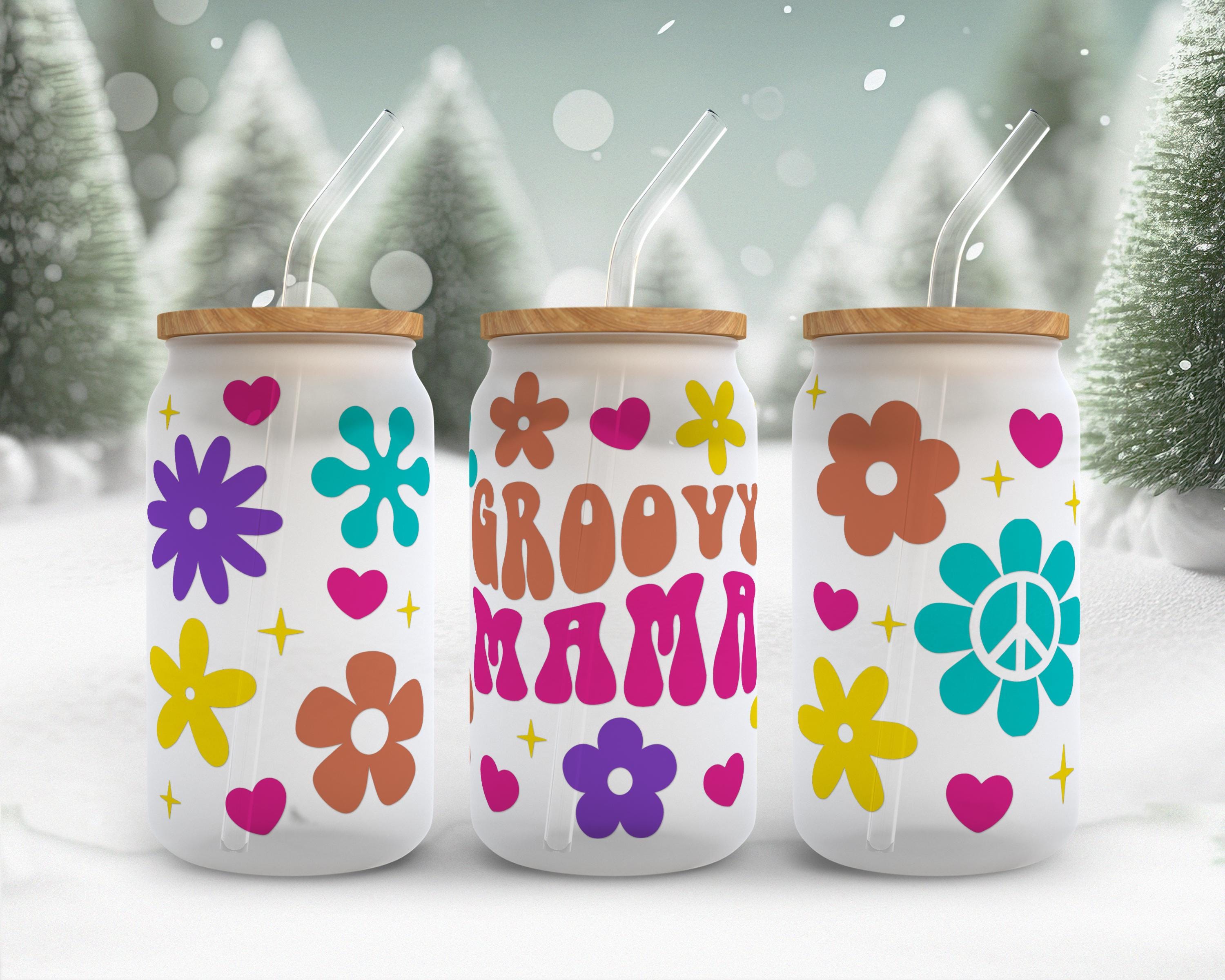 Groovy Mama SVG Libbey Glass Wrap Svg, Summer Boho Mothers Day Mom Life ...