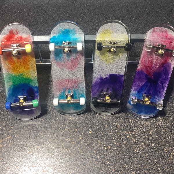 Pride Fingerboards: Resin LGBT 32mm Fingerboard Complete Toy Skateboards