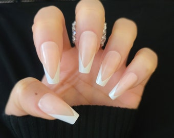 V Tip Nails Etsy