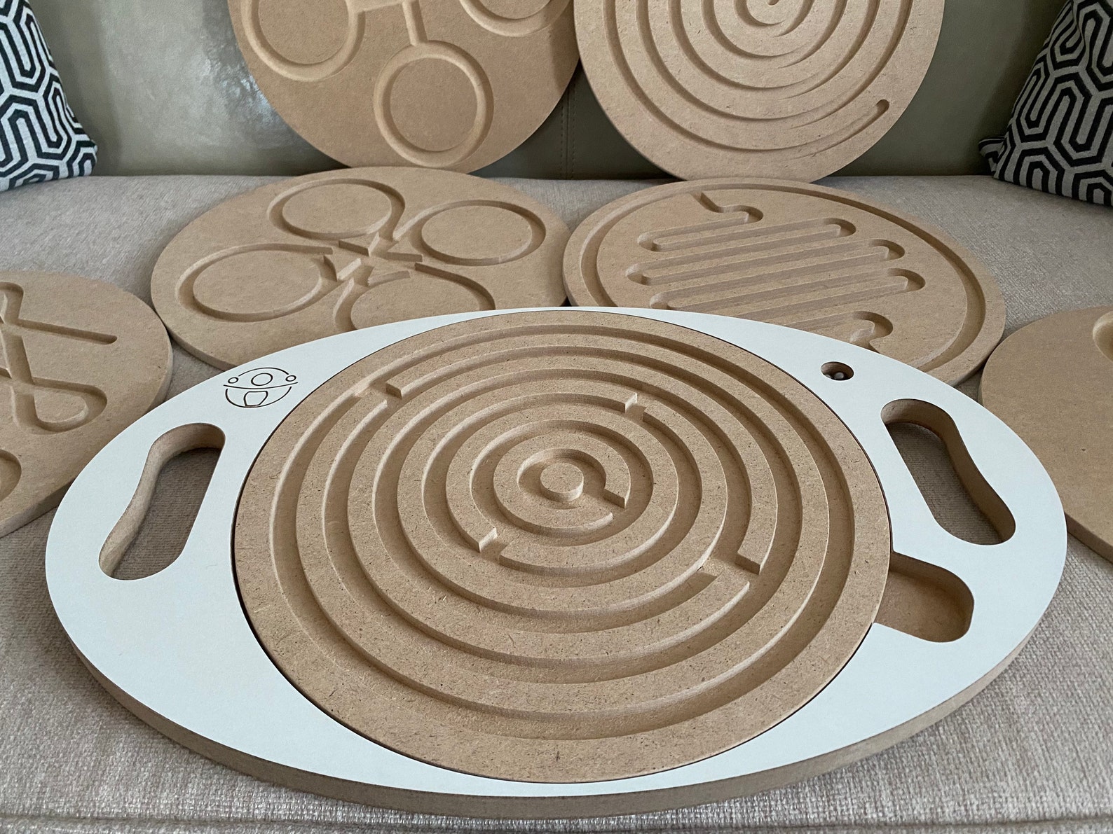 Balance board with 7 mazes sensory toy wobble board Etsy