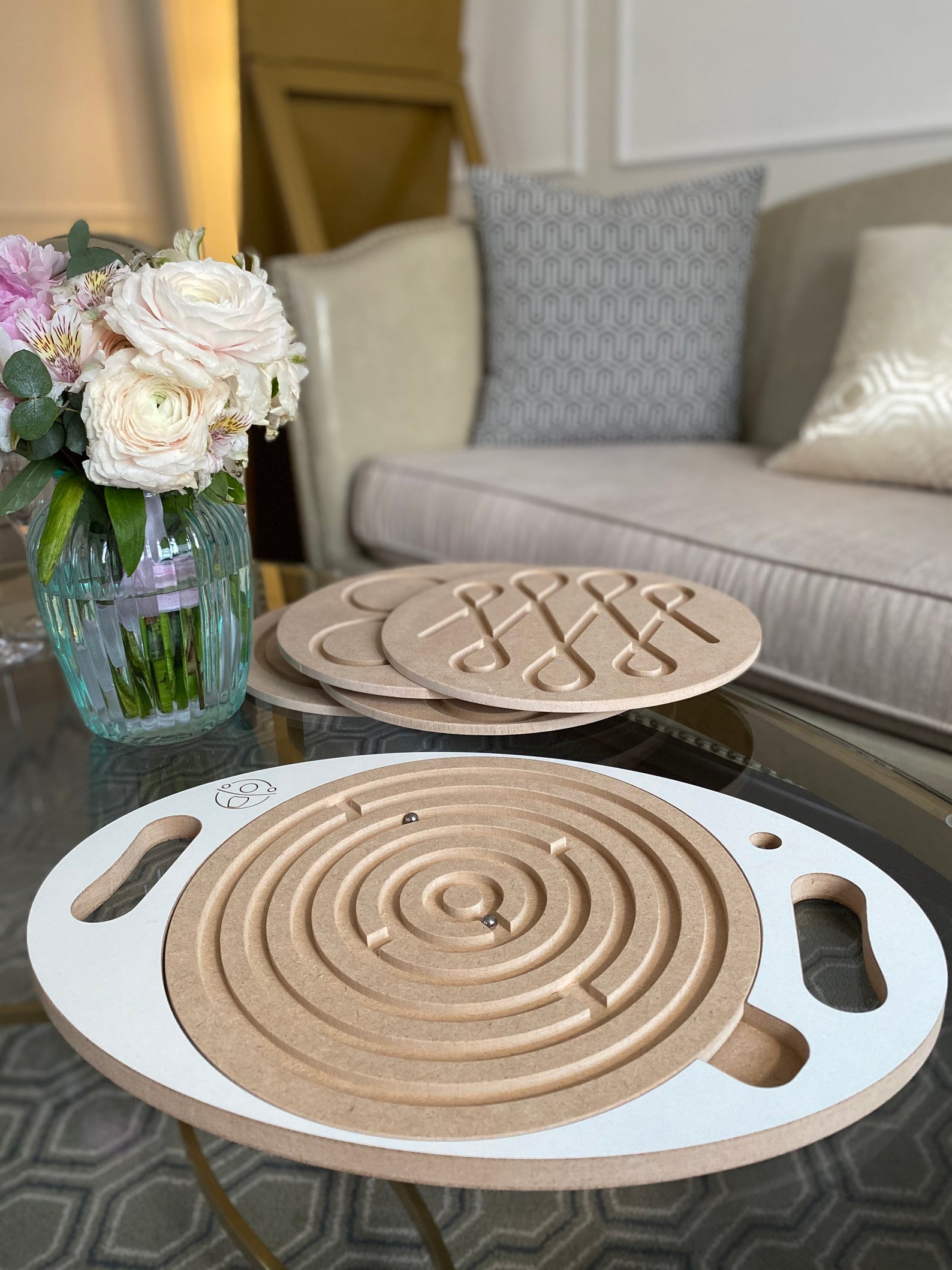 Balance board with 7 mazes sensory toy wobble board Etsy