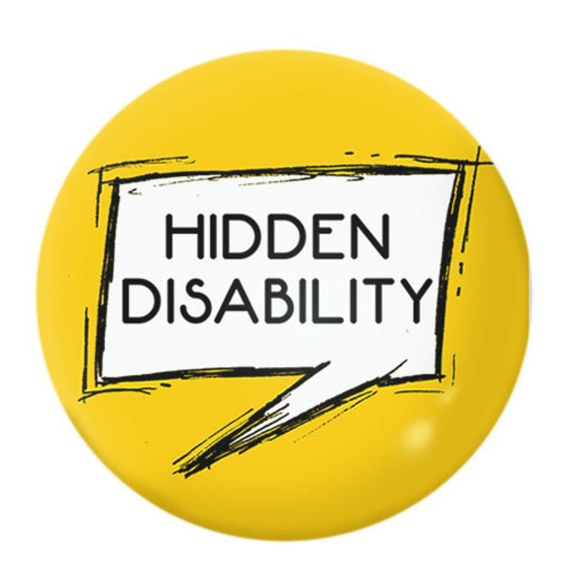 HIDDEN DISABILITY Awareness 25mm / 1 inch pin button badges Etsy