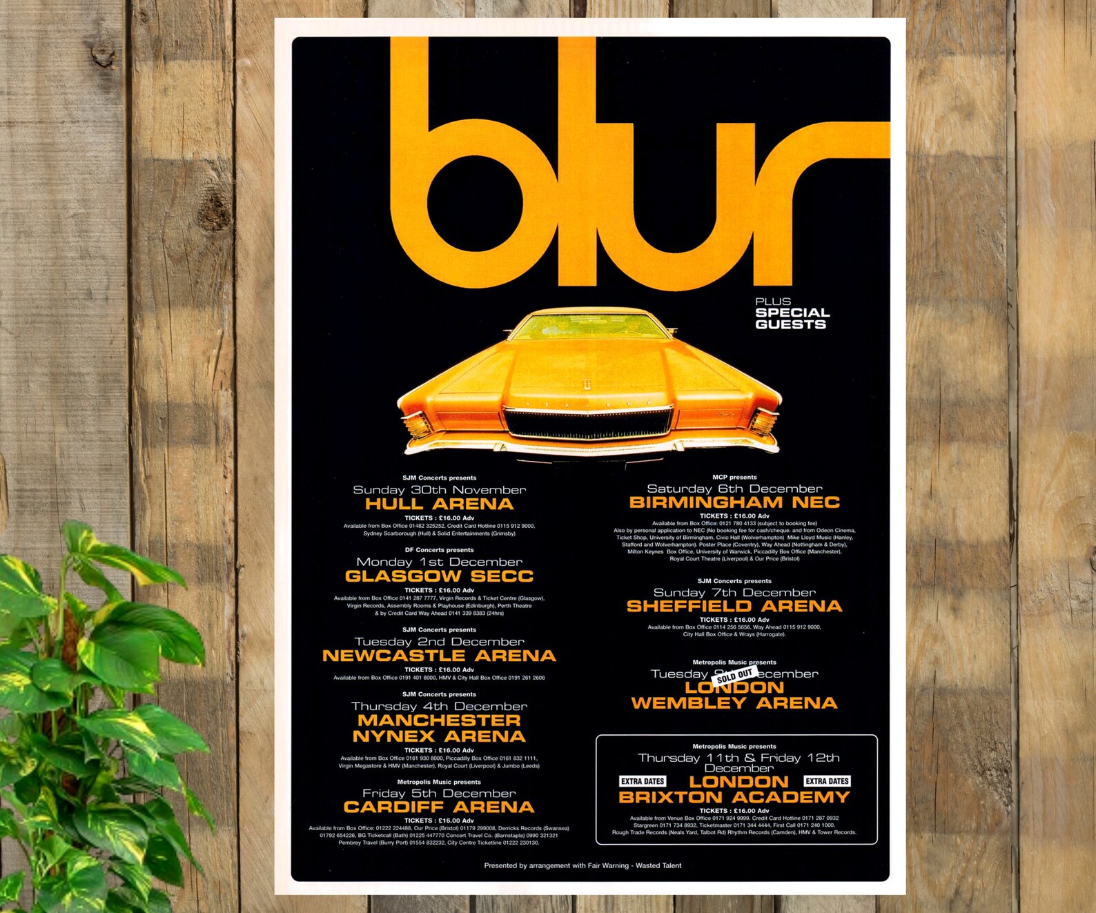 Blur Blur UK Tour 1997 Music Concert Poster Print. Damon Etsy