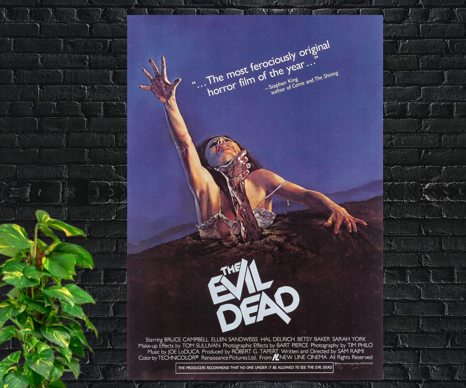 The Evil Dead 1981 Movie Poster Horror Film Poster print. Etsy