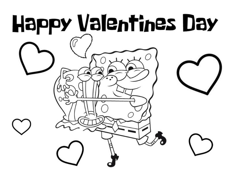 Spongebob Valentines Day SVG PNG JPEG | Etsy