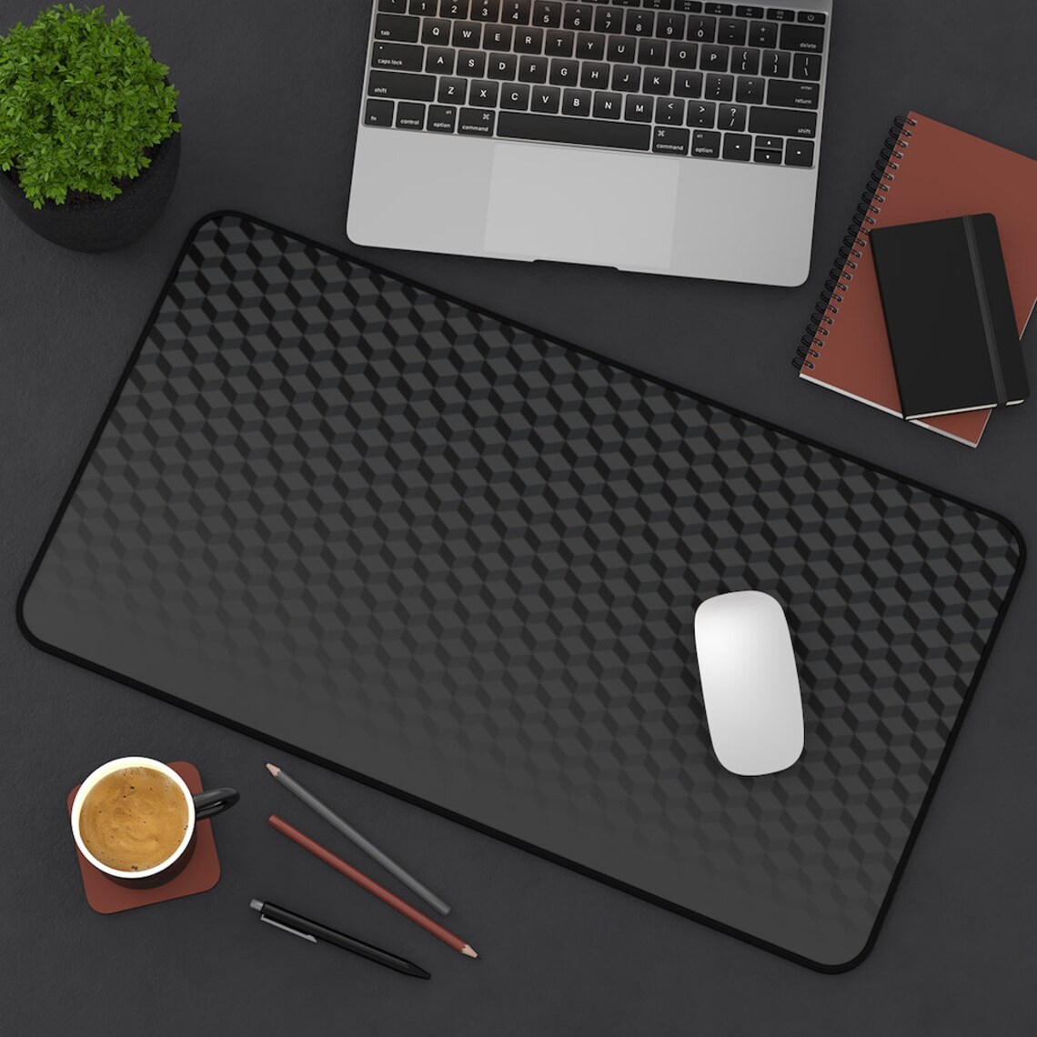 Elegant AntiSlip Desk Mat Geometric Pattern Table Etsy