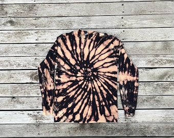 Reverse Tie Dyed Long Sleeved T - Sm, Med, Lg, XL & XXL