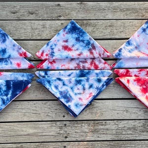 Red, White and Blue Cloth Napkins 20” x 20” - Sold in Sets of 4