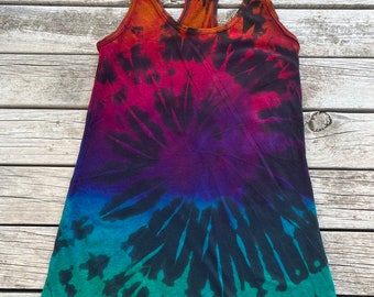 Reverse Tie Dye + Rainbow Ombré Tank Top - Women’s Sm, Med, Lg, XL & XXL