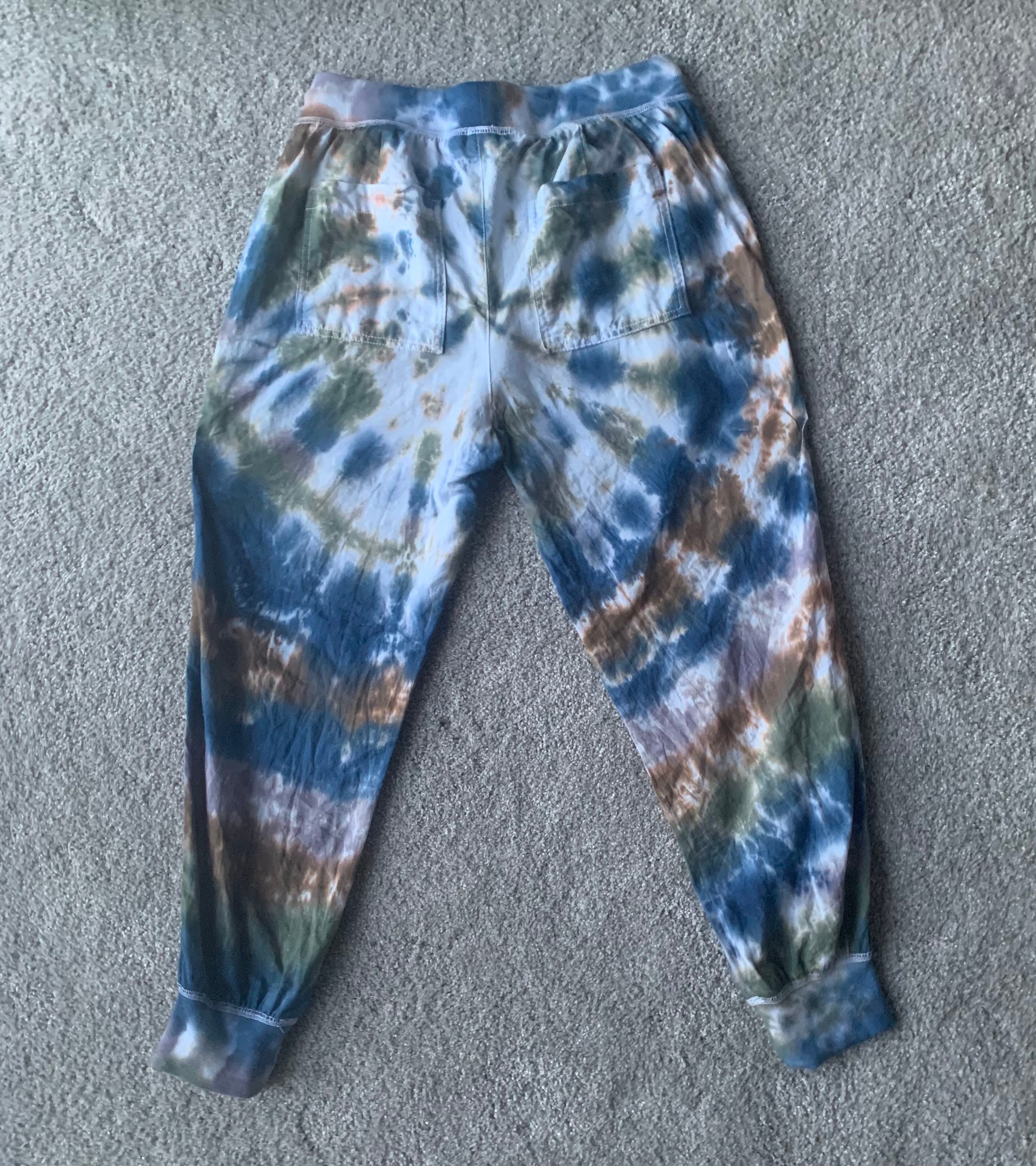 Tie Dye Linen Joggers S - Etsy