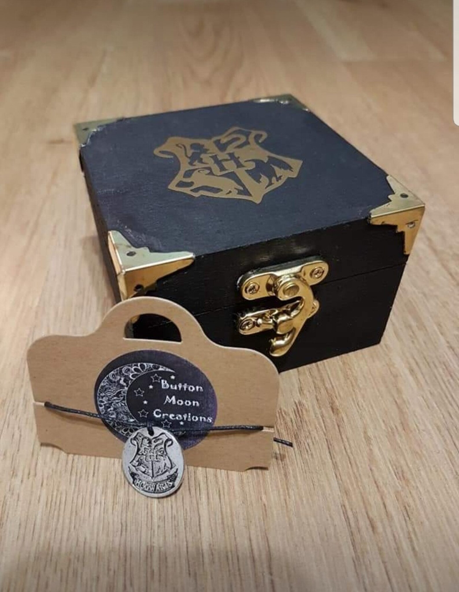 Harry Potter Inspired Trinket Box & Crest Wish Bracelet Etsy
