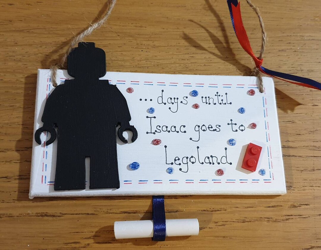 Personalised Legoland Countdown Plaque Etsy