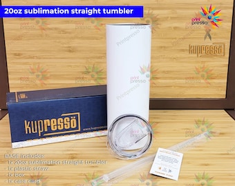 Blank STRAIGHT 20oz Kupresso Sublimation Tumbler