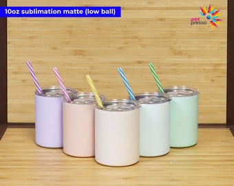 10oz sublimation matte (low ball) tumbler