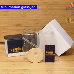 Blank 16oz Sublimation Glass Jar (Clear or Frosted)
