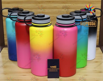 Blank Skinny STRAIGHT 32oz Ombre Stainless Steel Water Bottle