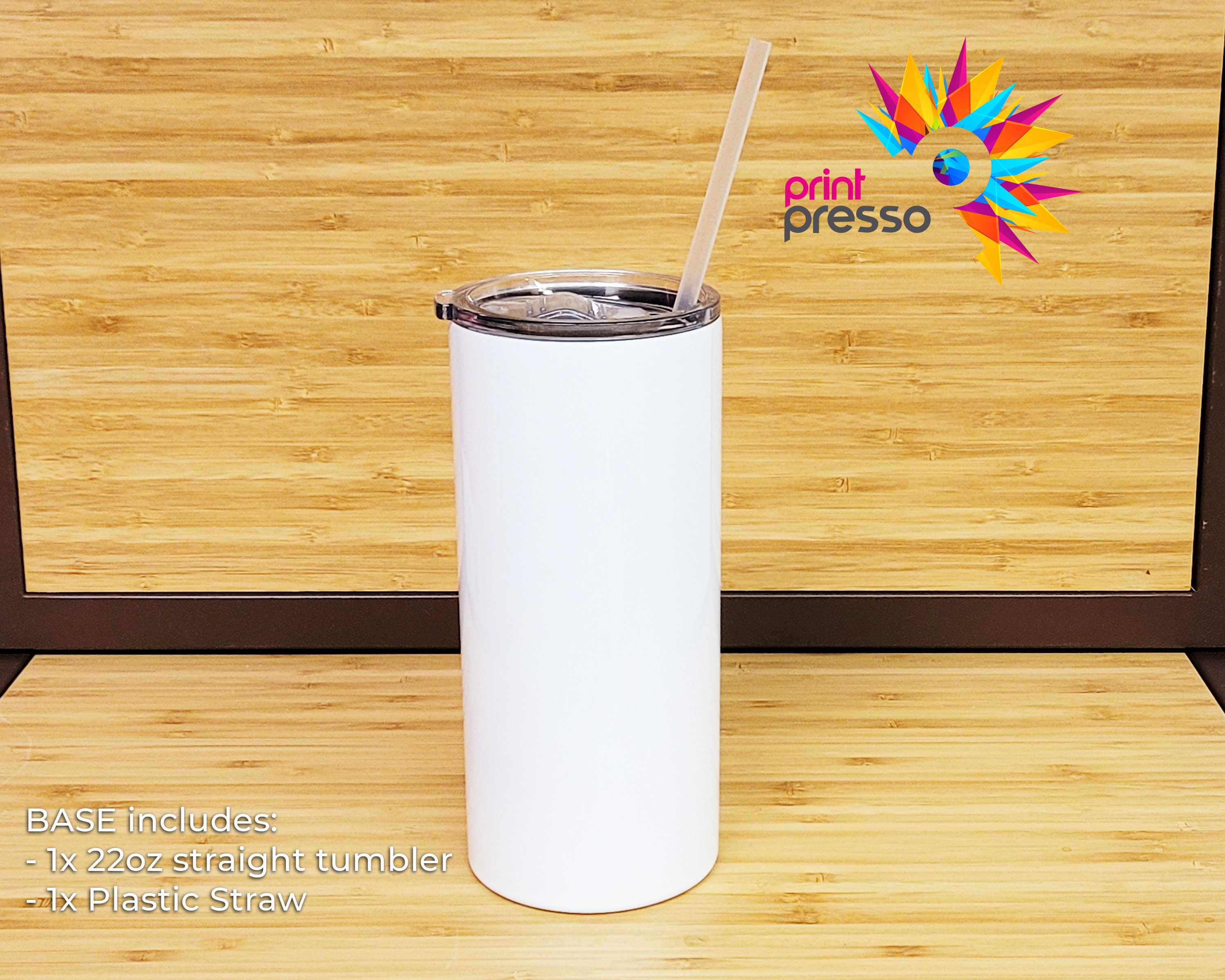 Blank STRAIGHT 22 oz  Sublimation Tumbler (Non-Tapered)