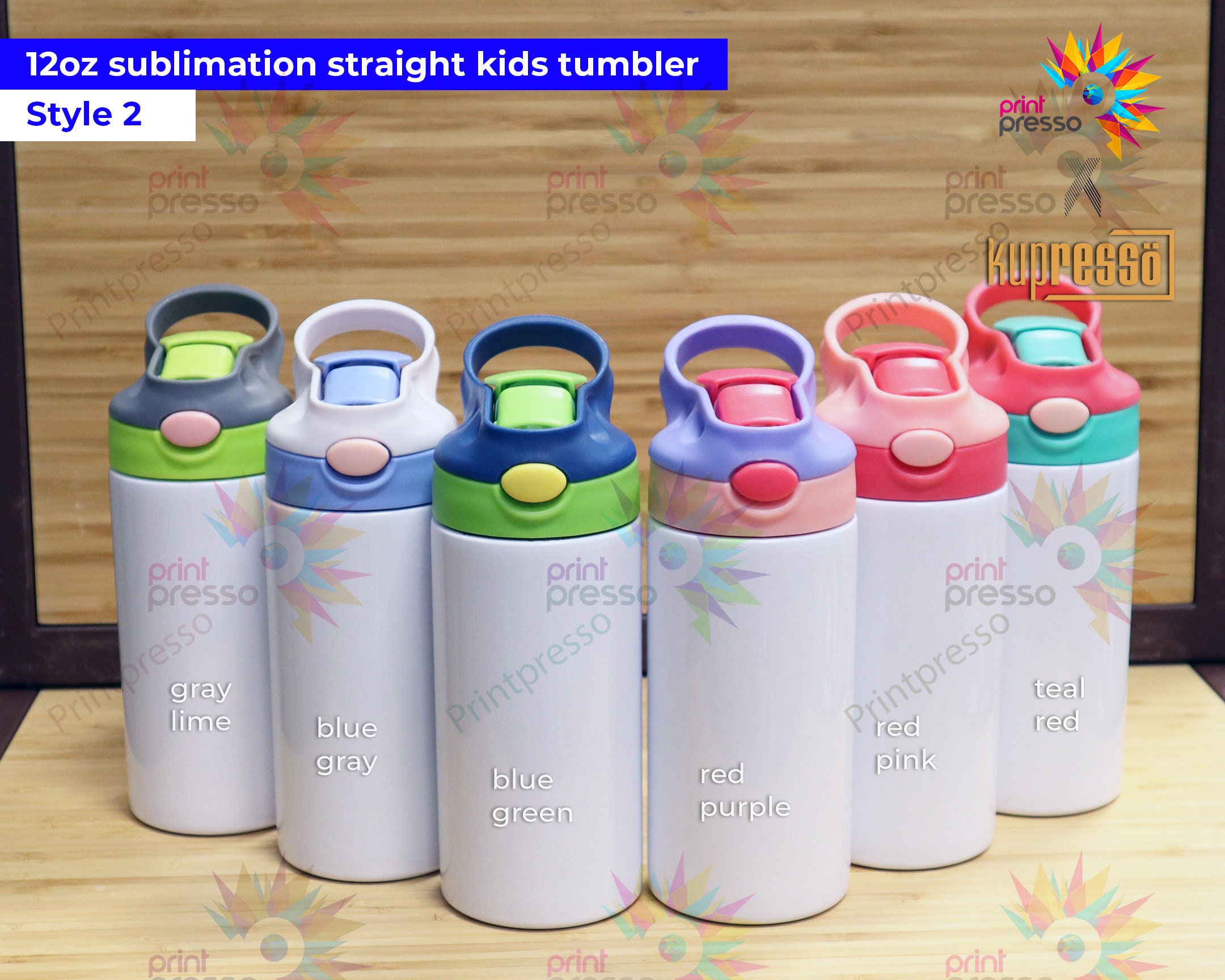 12oz Straight Stainless Steel Kids Water Bottle