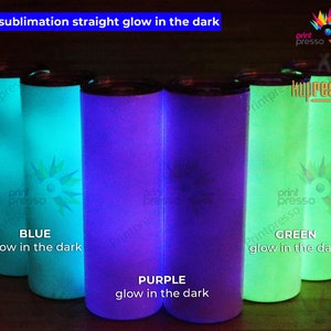 Blank 20oz SUBLIMATION Glow in the Dark Tumbler