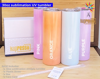 Blank STRAIGHT UV 30oz  Kupresso Sublimation Tumbler (Non-Tapered)