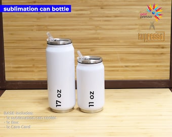 Blank STRAIGHT Sublimation Cola Can