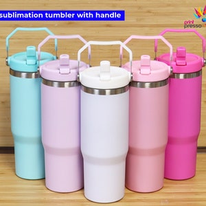 30oz sublimation tumbler with handle