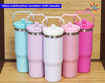 30oz sublimation tumbler with handle