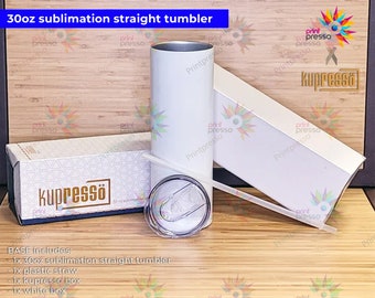 Blank STRAIGHT 30oz Kupresso Sublimation Tumbler (Non-Tapered)