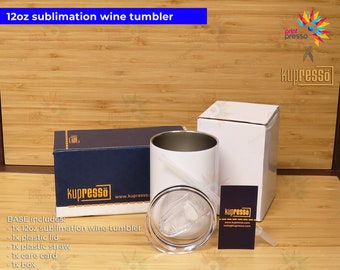 Blank 12oz Sublimation Wine Tumbler