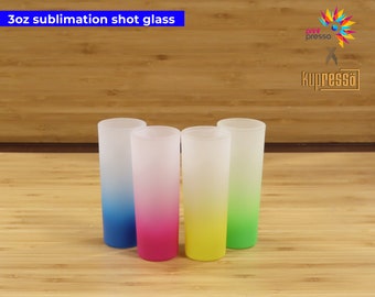 Blank 3oz Sublimation Glass (Frosted) Shot Glass