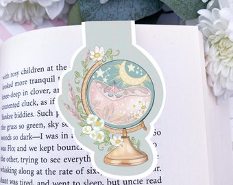 Globe magnetic bookmark / cute bookmark / books , reading. Cute kawaii gift stationery