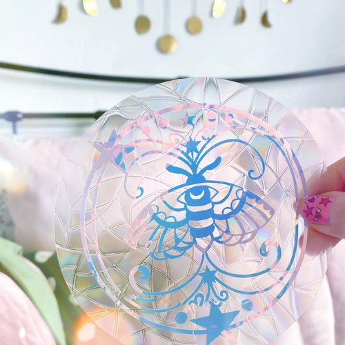 Magical Moth Suncatcher Decal Sticker. Window Rainbow. Prism. Etsy UK