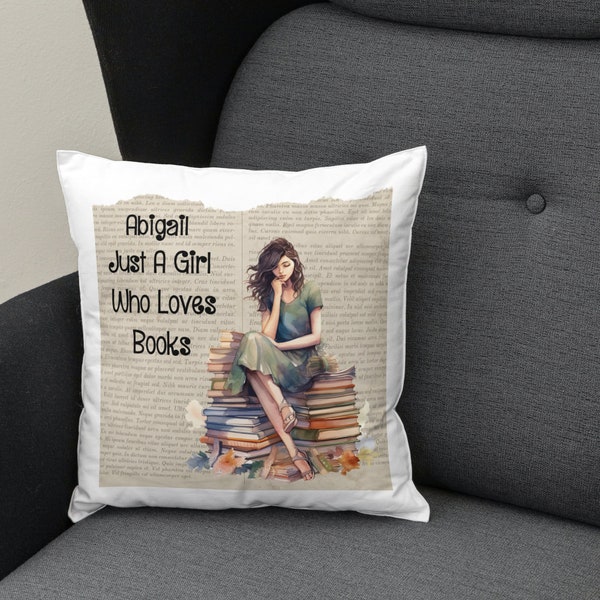 Book lovers cushion, cushion for book lover, library gift, gift for girl, gift for book lover, cushion for book nook, keen reader, study,
