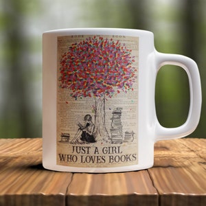 personalised Book lover gift, mug for book lover, library gift, gift for girl, gift for book lover, book lovers mug