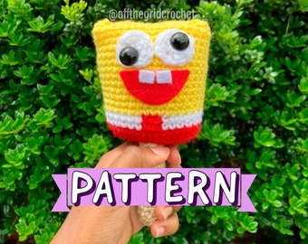 Crochet PATTERN!! Amigurumi SpongePlush Popsicle, Popsicle Plush, Crochet Plush Pattern, SpongePlush Popsicle, OffTheGridCrochet