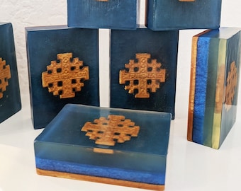 Sabonete Cruz de Jerusalém - Óleo com fragrância de olíbano e mirra - Barra de 113 ml