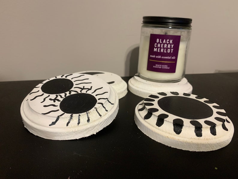 Sun/&Moon candle coasters