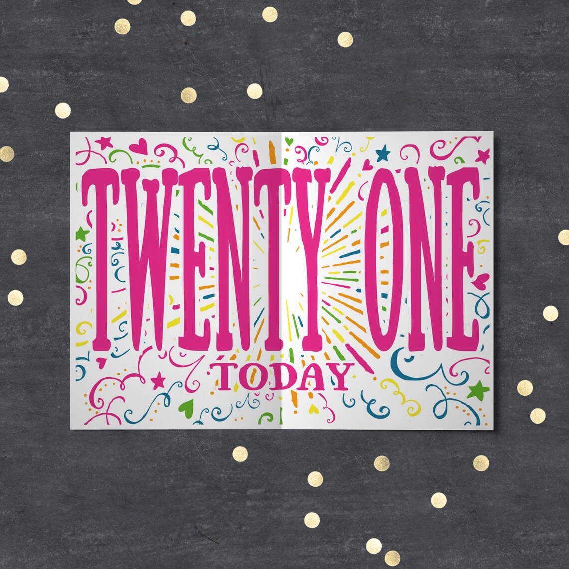 21st Birthday Card Girl's Personalised 21st Birthday - Etsy